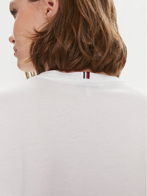 Tommy Hilfiger Tommy Hilfiger Marškinėliai Signature WW0WW41674 Balta Regular Fit