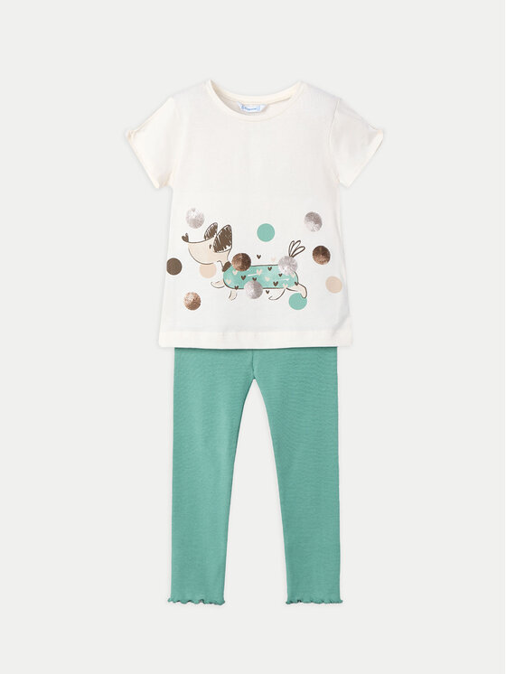 Mayoral Mayoral Completo T-shirt e leggings 3706 Verde Regular Fit