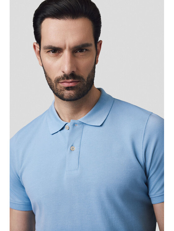 Lancerto Lancerto Polo Cassian PO073125000002 Niebieski Regular Fit