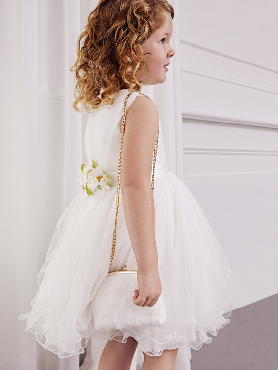 Abel & Lula Abel & Lula Sukienka elegancka 5035 Biały Regular Fit