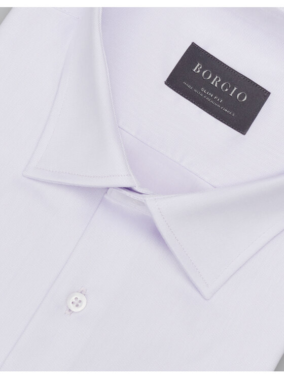 Borgio Borgio Koszula manziana_00600 Fioletowy Slim Fit
