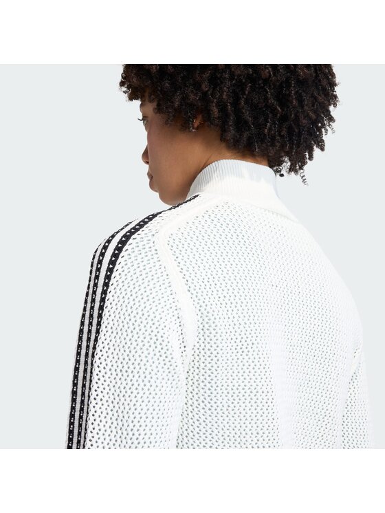 adidas adidas Kardigan Knitted Crochet Firebird KC6496 Biały Slim Fit