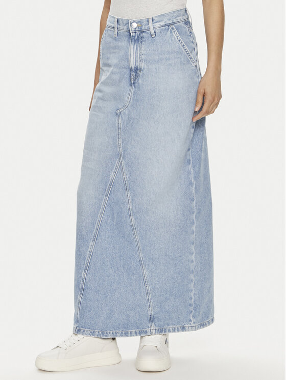 Tommy Jeans Tommy Jeans Fustă de blugi Claire DW0DW19294 Albastru Regular Fit