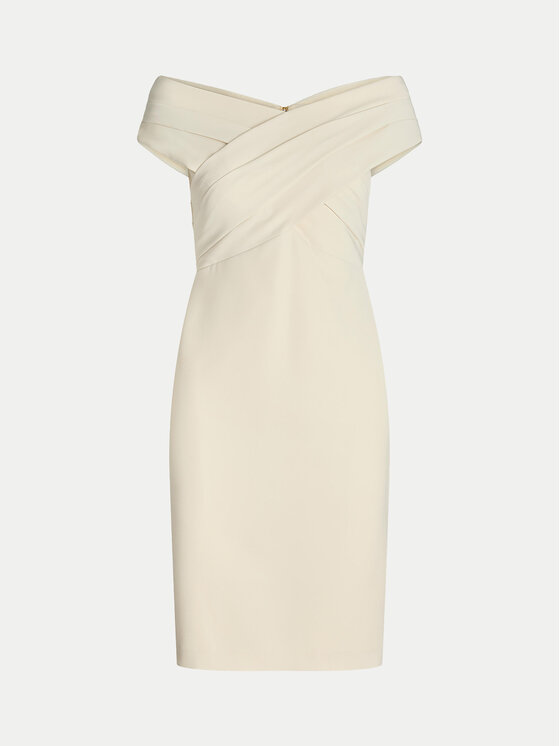 LAUREN RALPH LAUREN Lauren Ralph Lauren Φόρεμα κοκτέιλ 253936390002 Εκρού Slim Fit