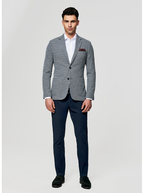 Pako Lorente Pako Lorente Marynarka P26SF-3X-018 Granatowy Slim Fit