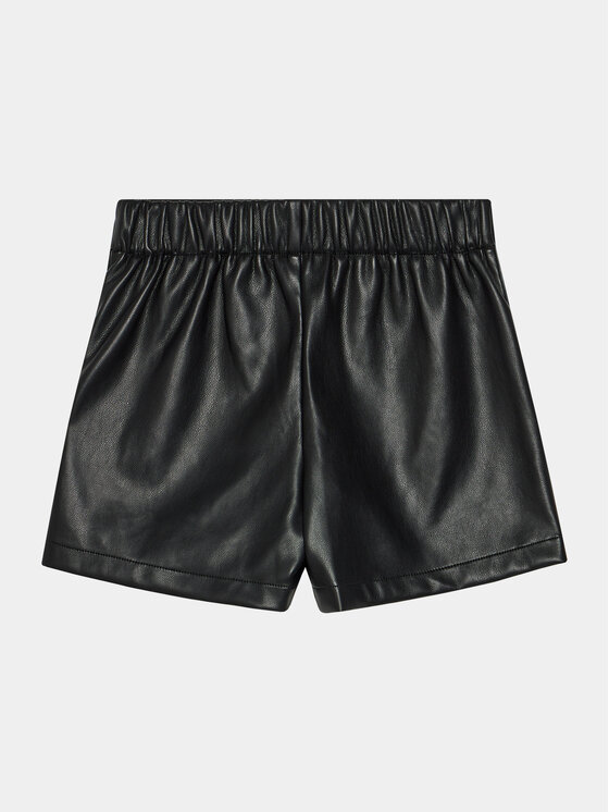 Guess Guess Szorty z imitacji skóry J4RD04 WE8D0 Czarny Regular Fit