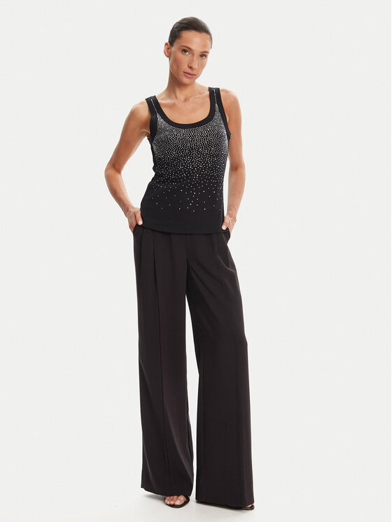 Rinascimento Rinascimento Top CFC0124040003 Czarny Regular Fit