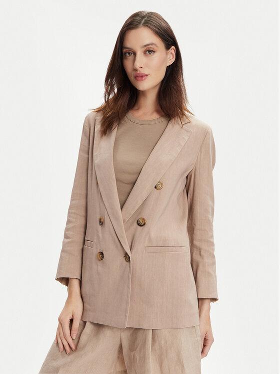 Marella Marella Giacca da abito Alba 2413041065 Beige Regular Fit