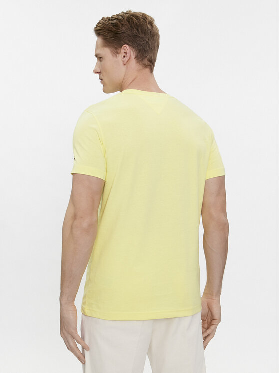 Tommy Hilfiger T shirt Tommy Logo Tee MW0MW11797 Jaune Regular Fit Modivo