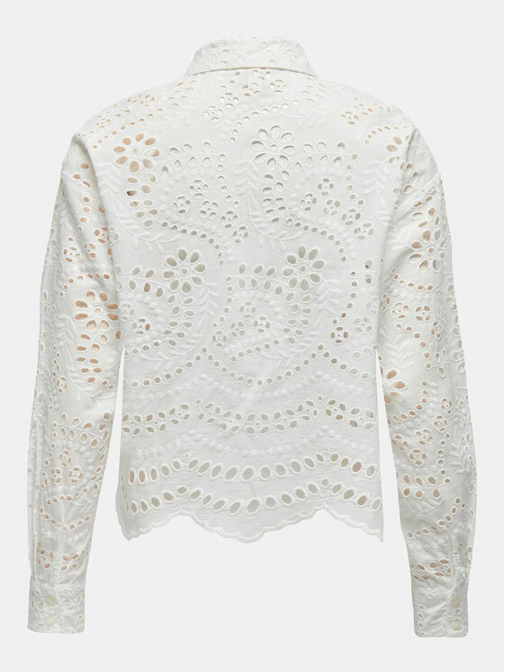 ONLY ONLY Сорочка Bobby 15314566 Білий Cropped Fit