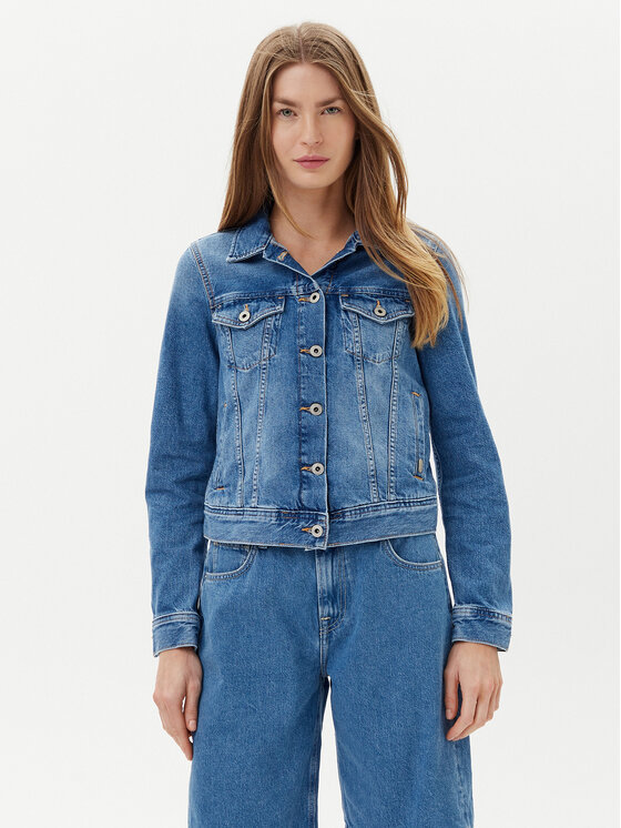 Pepe Jeans Pepe Jeans Jeansová bunda PL402430 Modrá Slim Fit