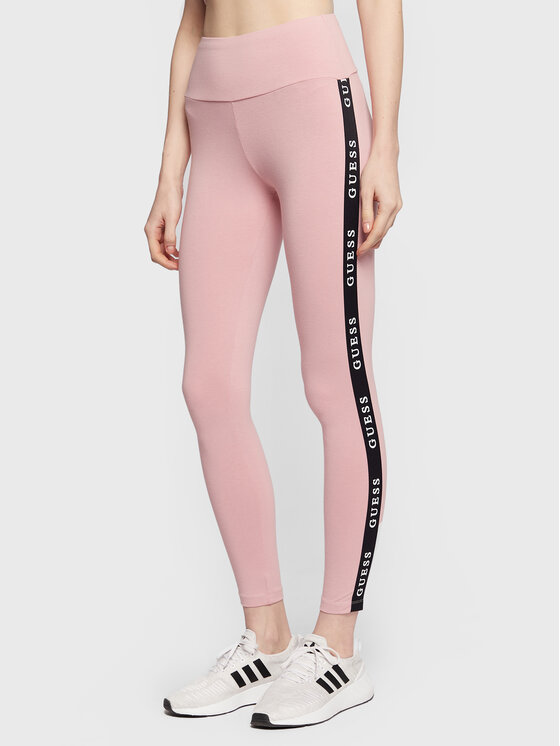 Guess Leggings Aline V2YB14 KABR0 Ružičasta Slim Fit