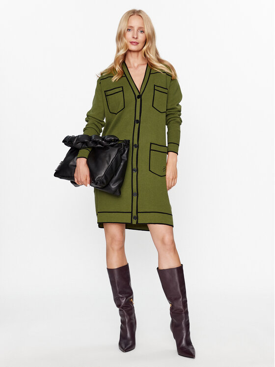 KARL LAGERFELD KARL LAGERFELD Kardigan Ikonik 2.0 221W2003 Roheline Relaxed Fit