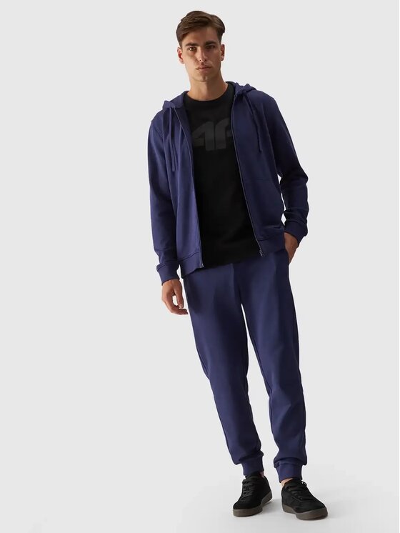 4F 4F Mikina 4FWMM00TSWSM1466-31S Tmavomodrá Regular Fit