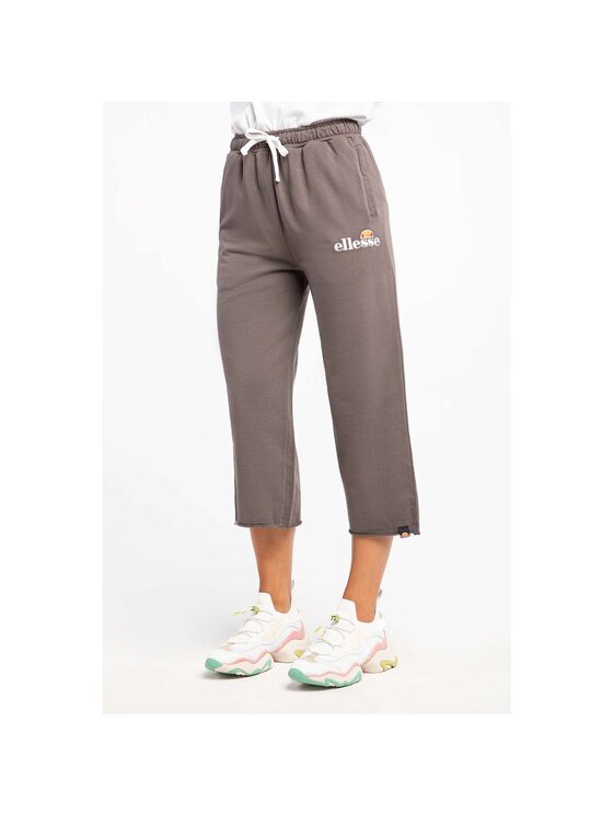Ellesse Ellesse Spodnie dresowe E TARAN CROPPED JOG PANT BLK SGM14012011 Brązowy Classic Fit