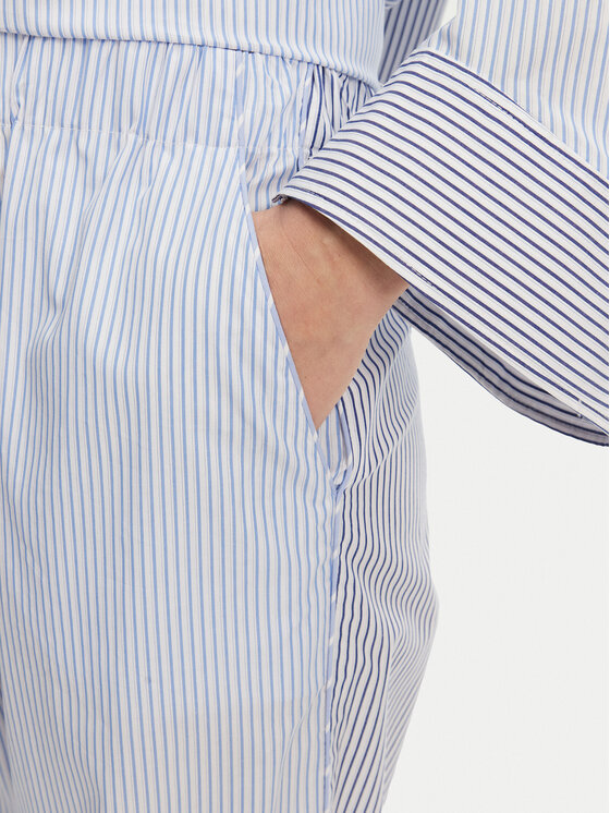 Munthe Munthe Hlače iz tkanine Fidda 251142725126 Svetlo modra Loose Fit