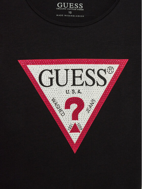 Guess Guess Μπλουζάκι J2YI50 K6YW1 Μαύρο Regular Fit
