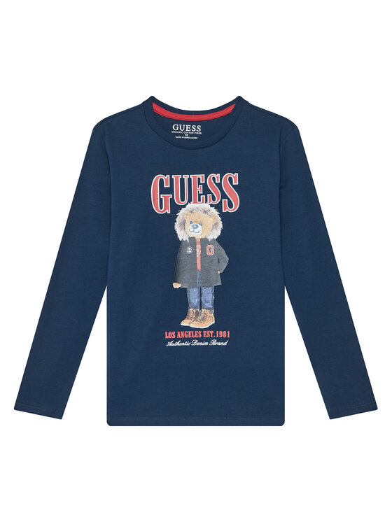 Guess Guess Bluză L5BI09I3Z14 Bleumarin Regular Fit