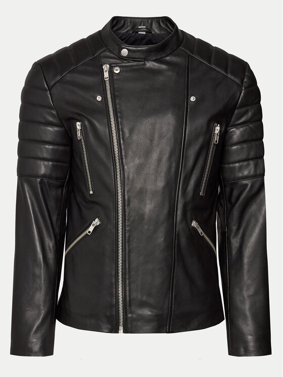 Serge Pariente Serge Pariente Lederjacke Gladiator Schwarz Regular Fit