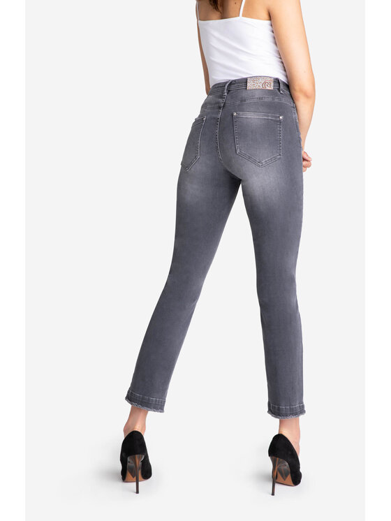 RJ Rocks Jeans RJ Rocks Jeans Jeansy Ella Szary Straight Leg