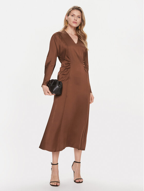 BOSS Boss Coctailkleid Daniki 50505634 Braun Regular Fit