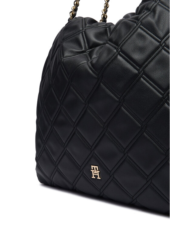 Tommy Hilfiger Tommy Hilfiger Soma Th Feminine Tote AW0AW18719 Melns