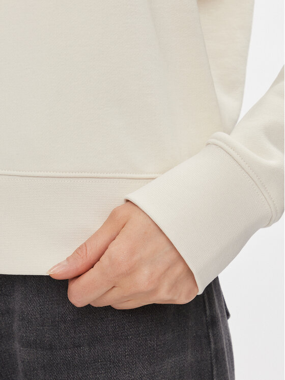 Calvin Klein Calvin Klein Mikina Micro Logo K20K206630 Écru Regular Fit