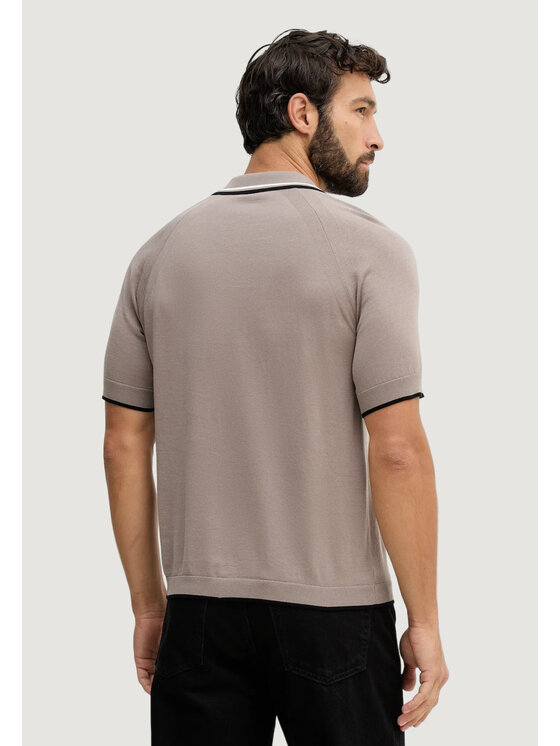 Armani Exchange Armani Exchange Polo KNIT Brązowy Casual Fit