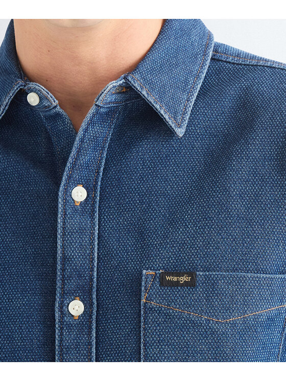 Wrangler Wrangler Koszula 112386941 Niebieski Regular Fit