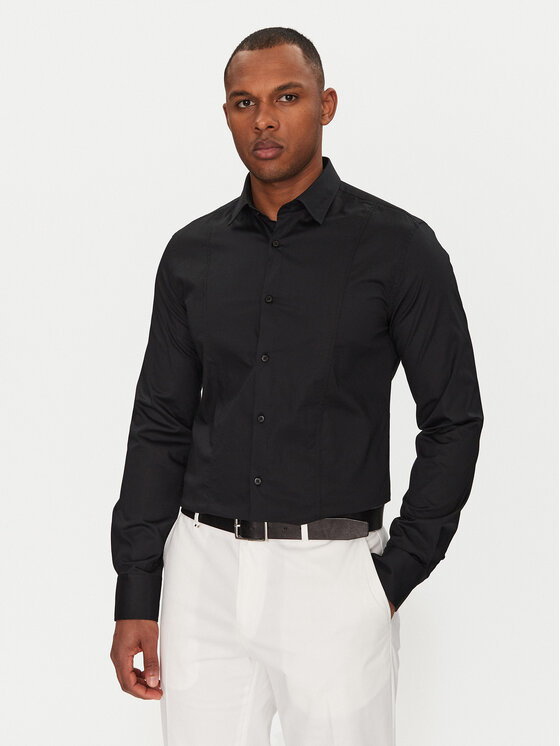 Marciano Guess Męska Koszula, rozmiar 45, Czarna, 1GH402 4416Z