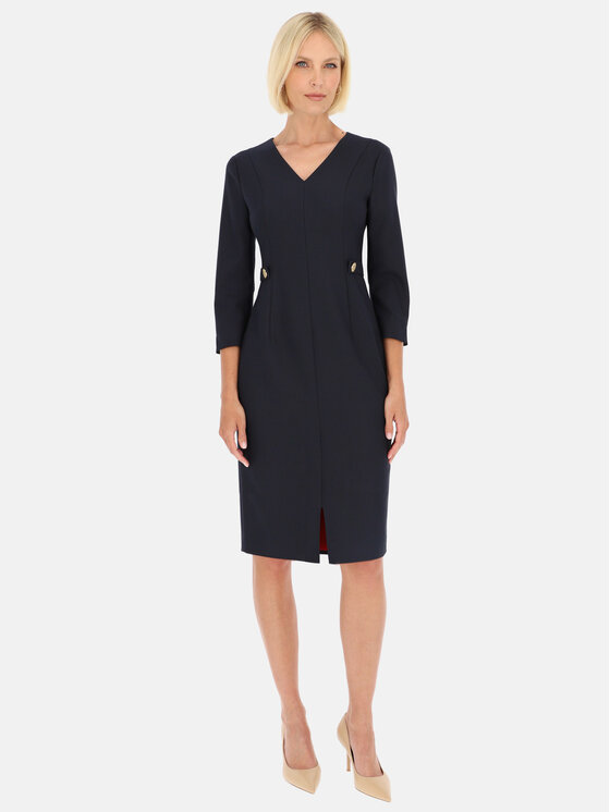Potis & Verso Potis & Verso Sukienka codzienna Rena Granatowy Slim Fit