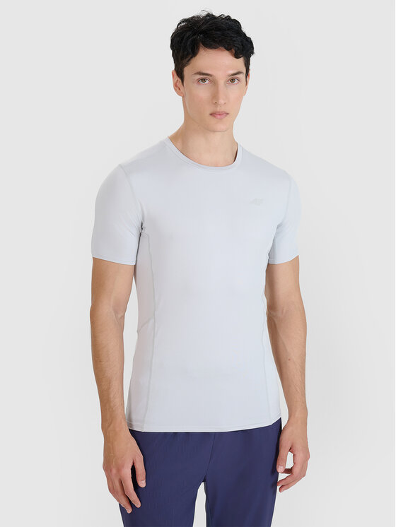 4F 4F Koszulka techniczna BLAST Szary jasny Slim Fit