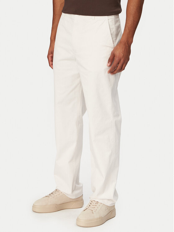 Calvin Klein Jeans Calvin Klein Jeans Chino nohavice 90s LV04RF619G Biela Straight Fit