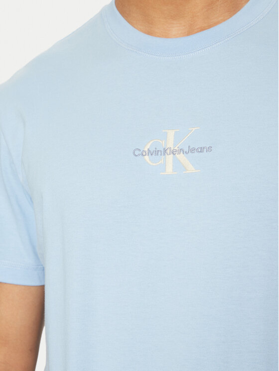 Calvin Klein Jeans Calvin Klein Jeans T-Shirt Monologo J30J325649 Błękitny Regular Fit