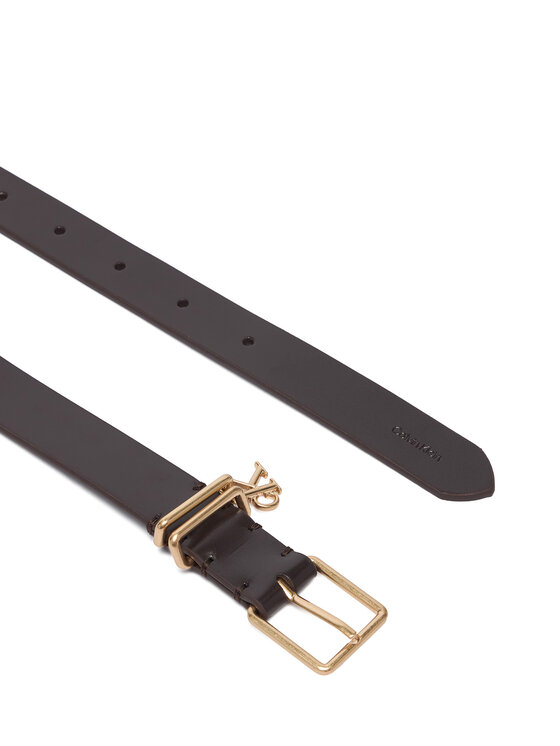 Calvin Klein Calvin Klein Ζώνη Monogram Charm Keeper Belt 25Mm LV04F7086G Σκούρο καφέ