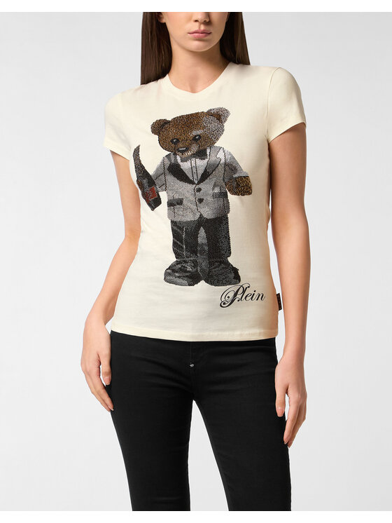 PHILIPP PLEIN PHILIPP PLEIN T-Shirt 27357 Biały Skin Tight Fit