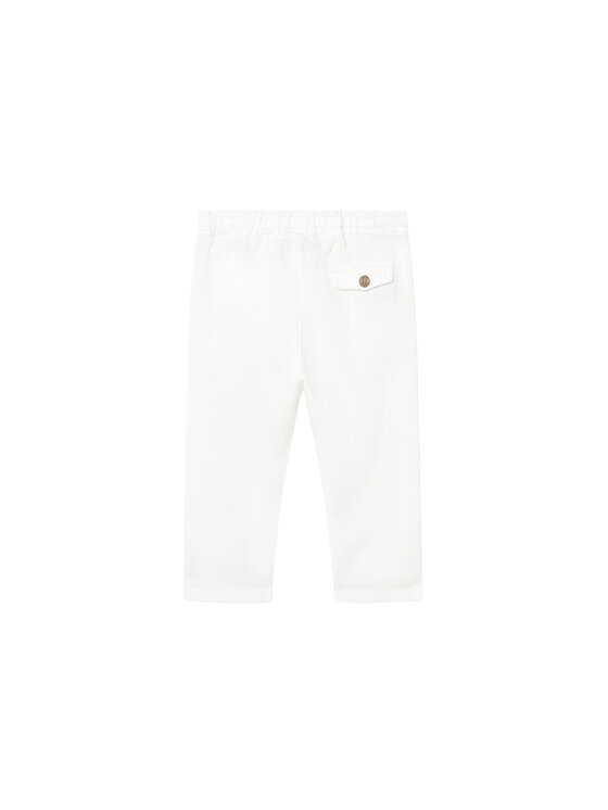 Mayoral Mayoral Pantaloni di tessuto 1523 Bianco Relaxed Fit