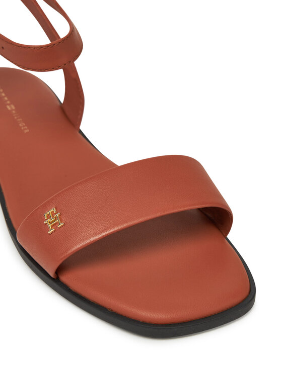 Tommy Hilfiger Tommy Hilfiger Sandale Ankle Strap Leather Sandal FW0FW08422 Smeđa