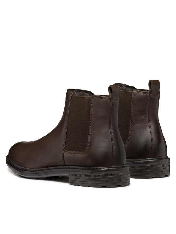 Geox Geox Kotníková obuv s elastickým prvkem U567KA 00039 C6009 Hnědá