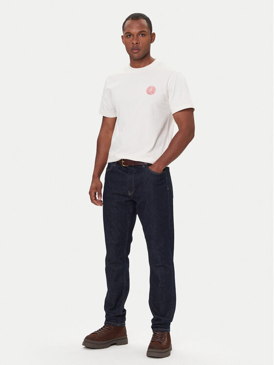 Mustang Mustang Majica Akron 1016869 Écru Relaxed Fit