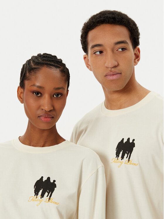 Filling Pieces Filling Pieces Hosszú ujjú Unisex United by Generations 8049987 Ekru Regular Fit