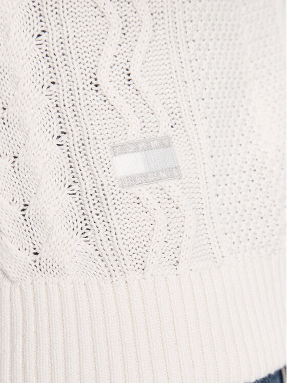 Tommy Jeans Tommy Jeans Pullover DM0DM22101 Weiß Regular Fit