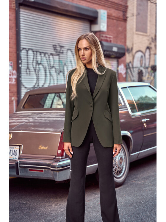 Made of Emotion Made of Emotion Marynarka M701 Zielony Casual Fit