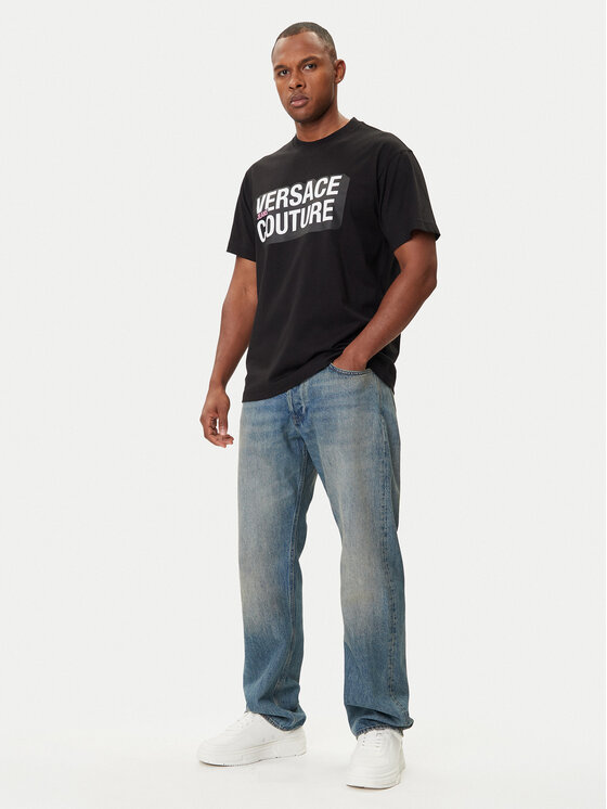 Versace Jeans Couture Versace Jeans Couture Футболка 79GAHP02 CJ01P Чорний Regular Fit