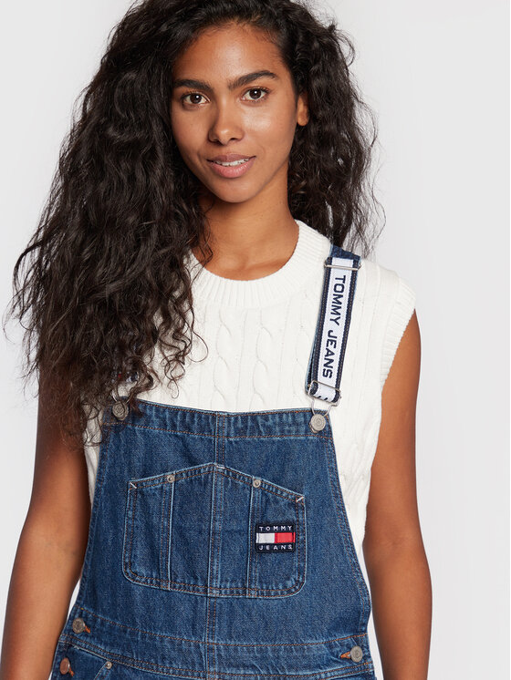 Tommy Jeans Tommy Jeans Ogrodniczki DW0DW13899 Granatowy Regular Fit