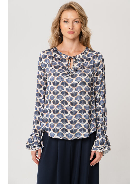 blue shadow blue shadow Bluzka Isa Granatowy Regular Fit