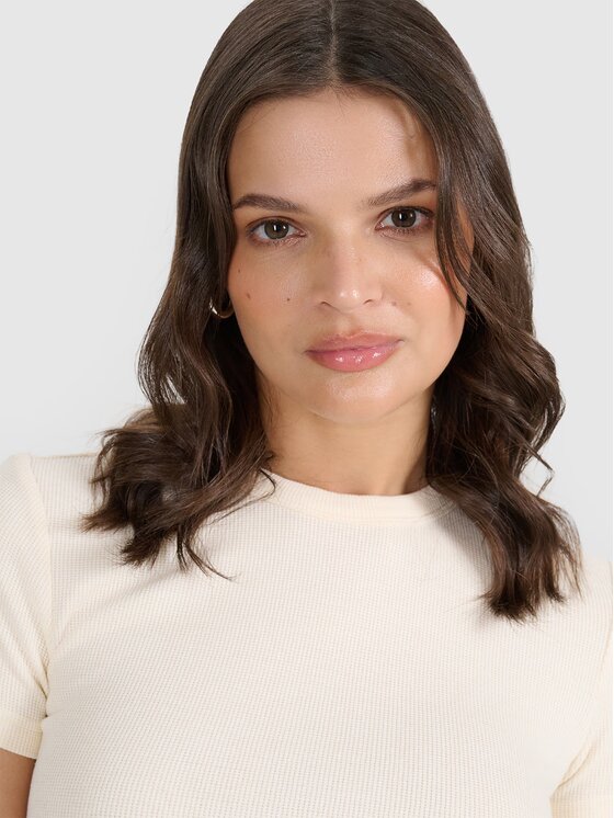 4F 4F T-shirt 4FRSS25TTSHF2749-11S Bianco Slim Fit