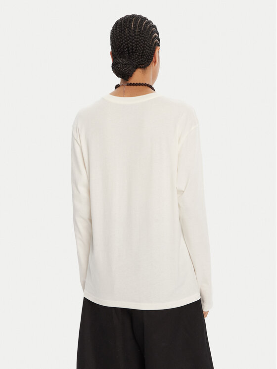 Roxy Roxy Majica Hangloose Art Ls ERJZT06035 Écru Regular Fit