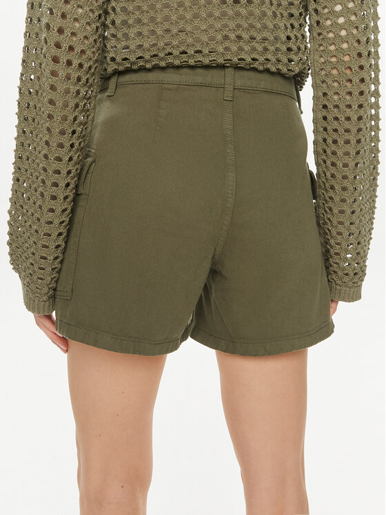Noisy May Noisy May Pantalon scurți din material Smiley 27029292 Verde Relaxed Fit