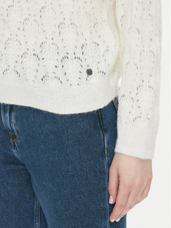 Pepe Jeans Pepe Jeans Pulover Nova PL702239 Écru Regular Fit